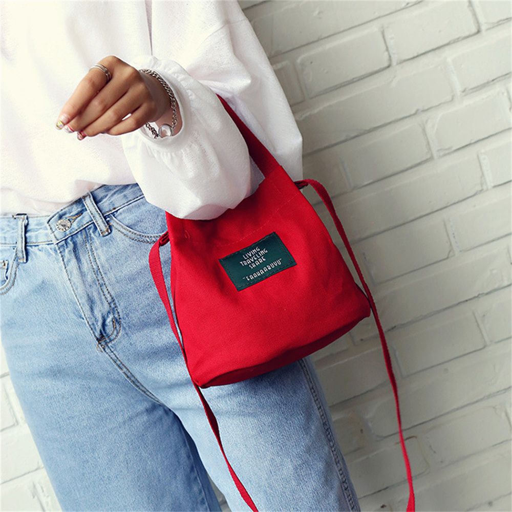 Bucket Bag Suede - Tas bahu wanita, tas tangan huruf,