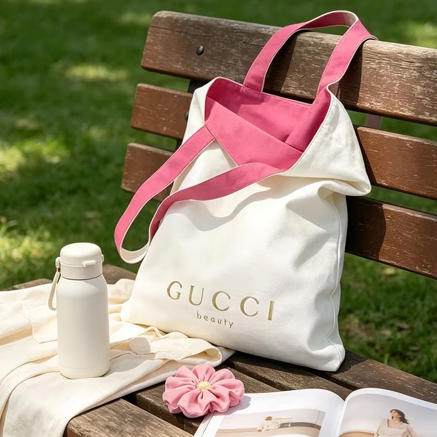 Canvas Tote Designer - Tas GUCCI Wanita, Tas Tote Kanvas,
