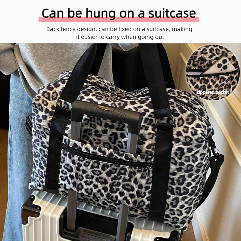 Tas Duffel Travel Motif Leopar - Weekender Bag Duffle ulasan dan harga