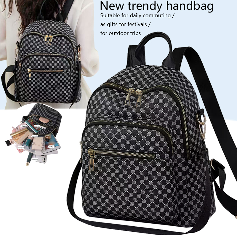 Tas Ransel PU Motif Geometris  - Weekender Bag Duffle ulasan dan harga
