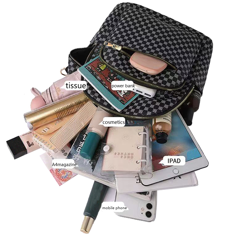 Tas Ransel PU Motif Geometris  - Weekender Bag Duffle ulasan dan harga