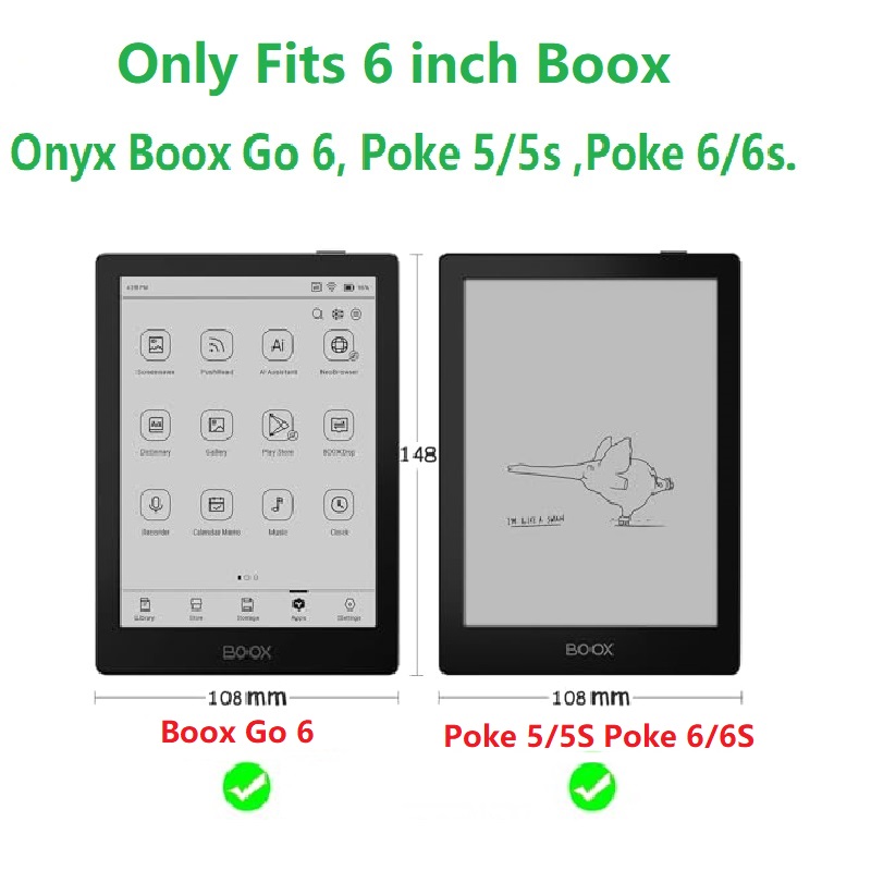 Casing untuk Onyx Boox Go 6 Po - Briefcase Leather Slim ulasan dan harga