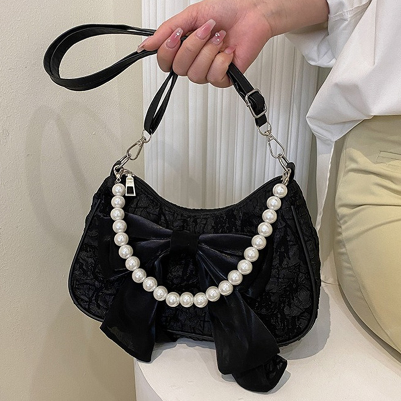 Tas Wanita Mutiara Lipat Putih - Luxury Y2K Bags ulasan dan harga