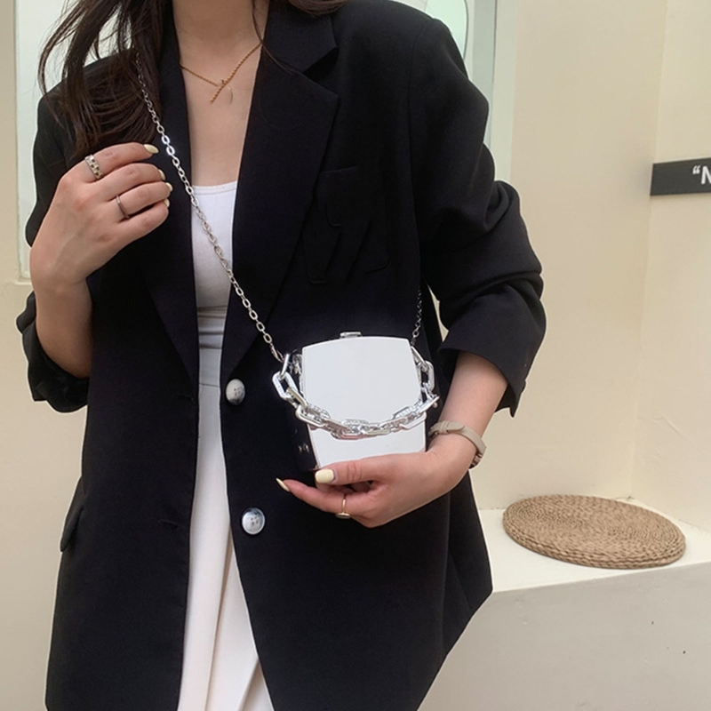 Tas Selempang Kotak PVC Kecil  - Luxury Bags Gold ulasan dan harga