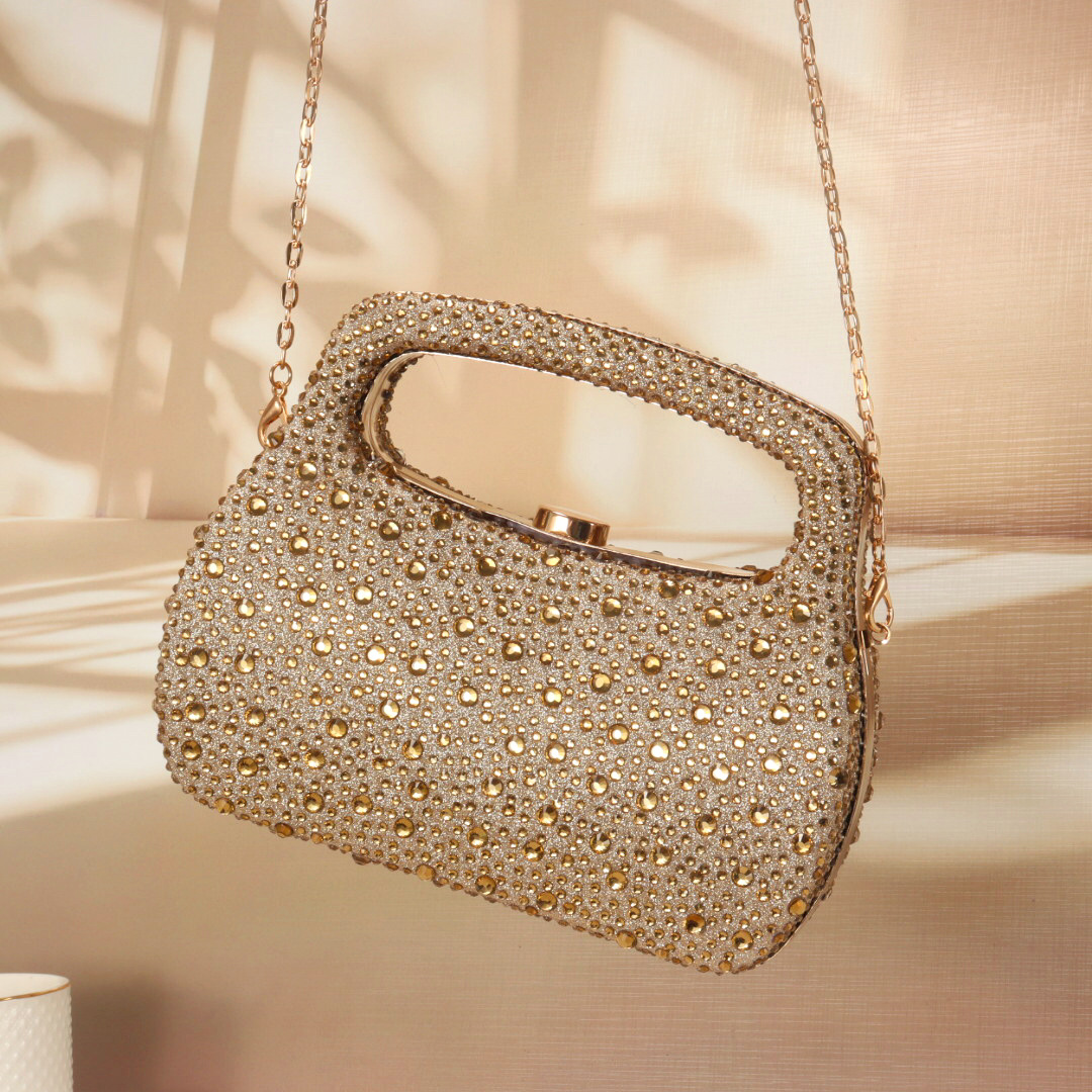 Tas malam mewah berkilauan ema - Luxury Bags Gold ulasan dan harga