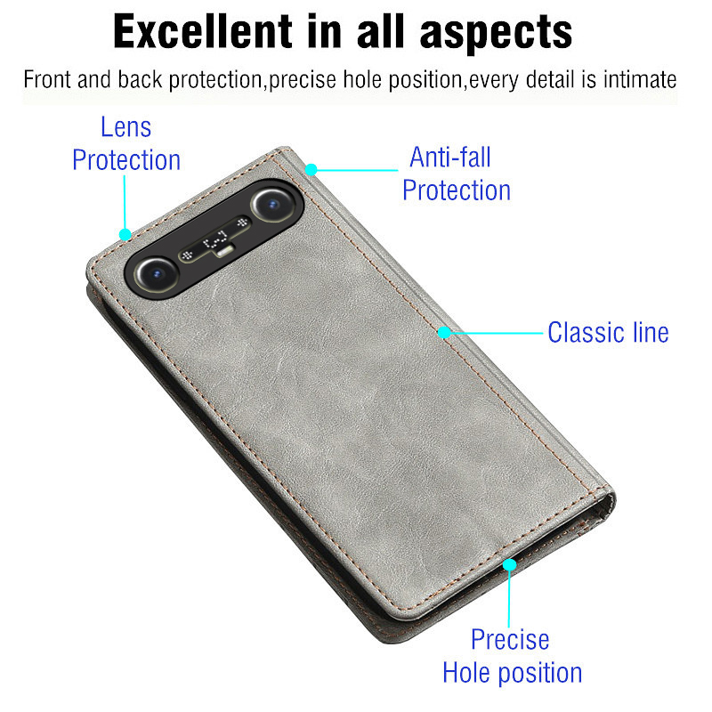 Casing Kulit Flip untuk Tecno  - Briefcase Leather Slim ulasan dan harga