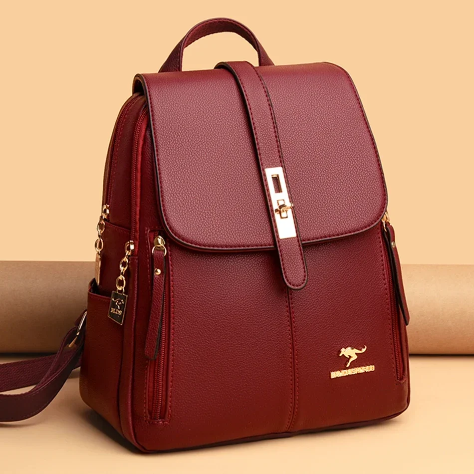 Ransel Kapasitas Besar Kulit W - Luxury Bags Vintage ulasan dan harga