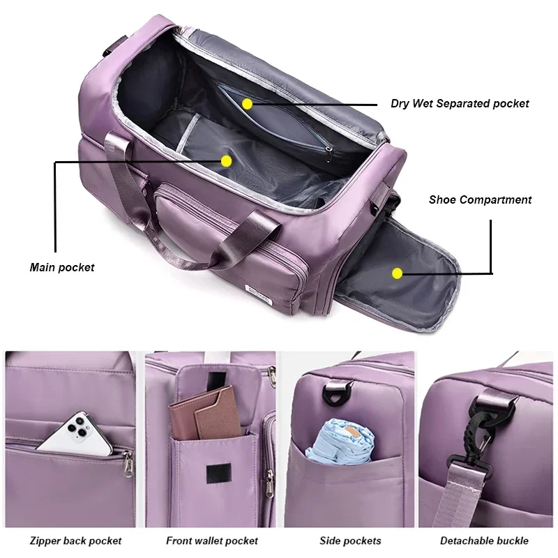 Tas traveling 2024 wanita, tas - Weekender Bag Duffle ulasan dan harga