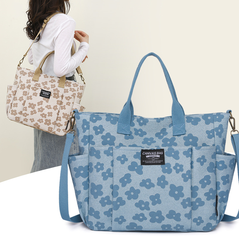 Tas Tote Kanvas Motif Bunga Kl - Canvas Tote Designer ulasan dan harga