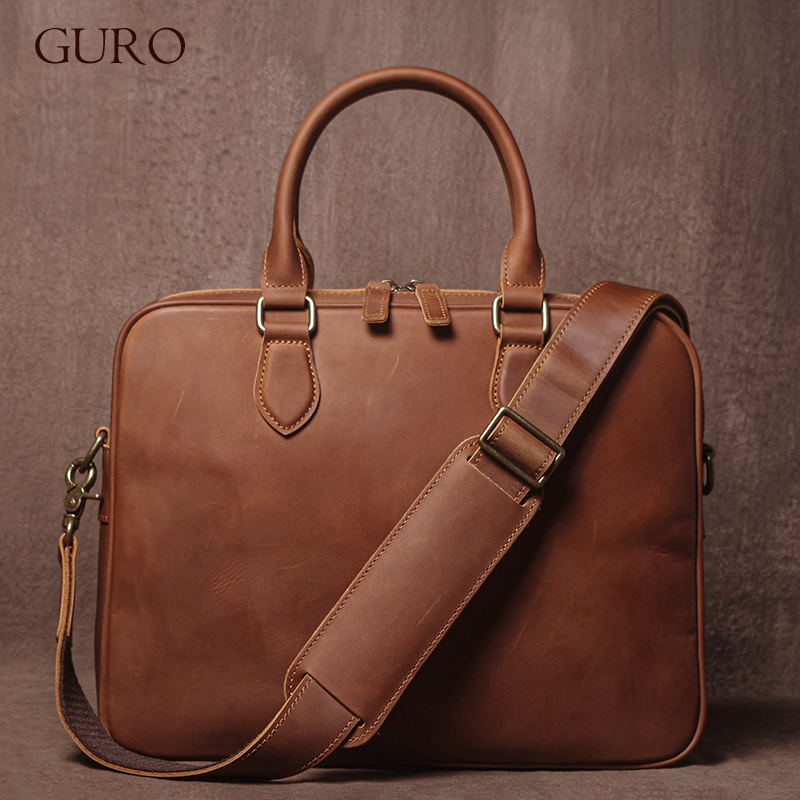 GURO Tas Kantor Kulit Sapi Kud - Luxury Bags Vintage ulasan dan harga